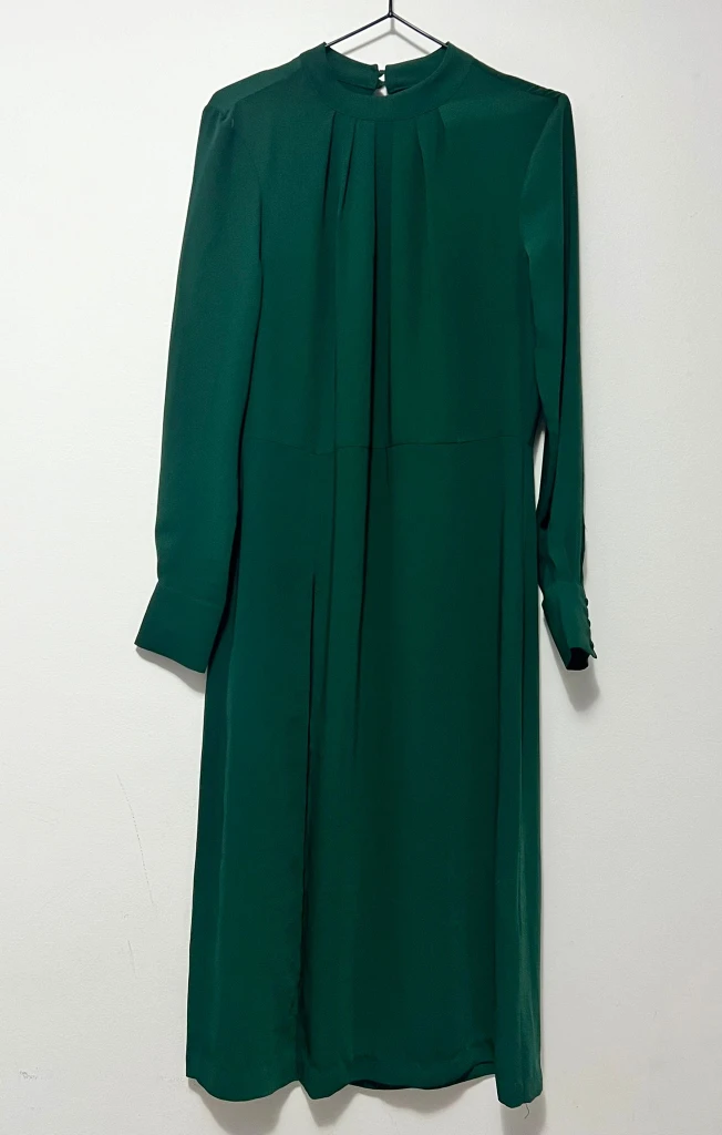 H&M Green Long Sleeve Midi Dress - photo 5