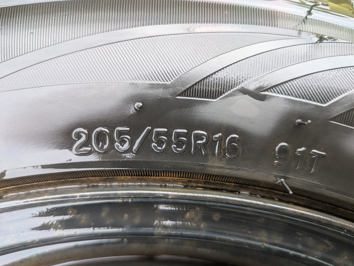 4x Winter Tires on Steel Rims Mazda 5 2006