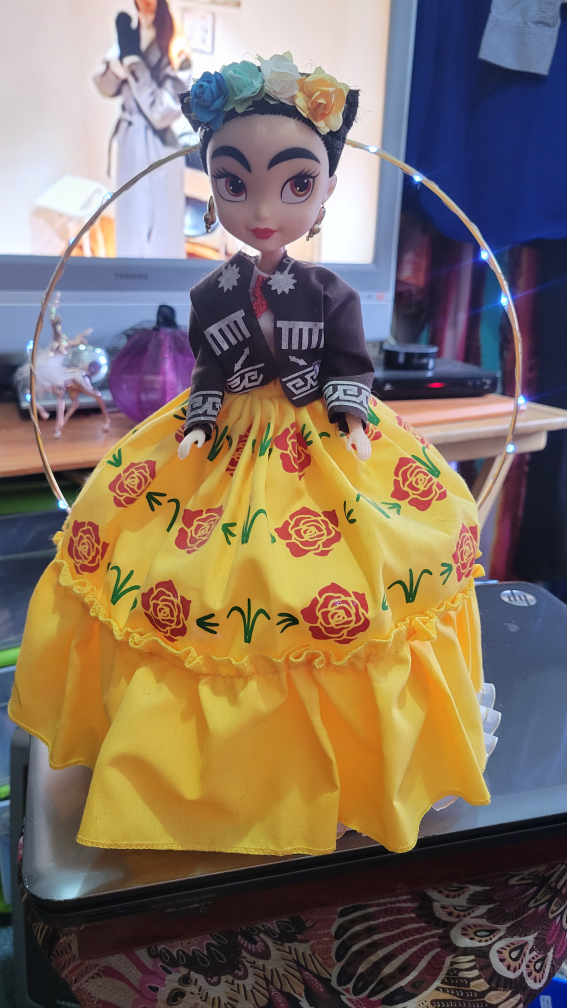 Frida Kahlo Doll with Lights