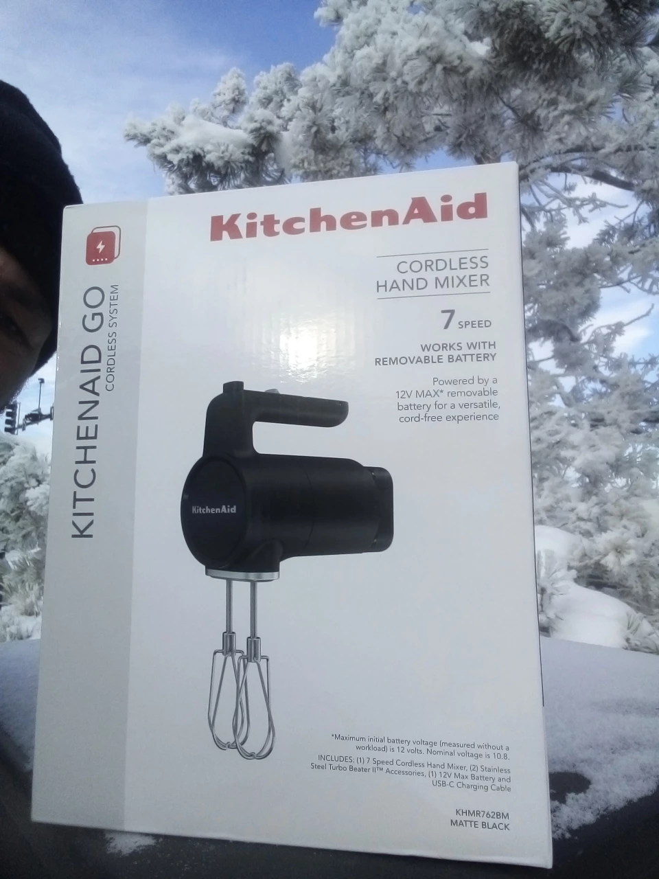 KitchenAid Cordless Hand Mixer - 7 Speed - Matte Black