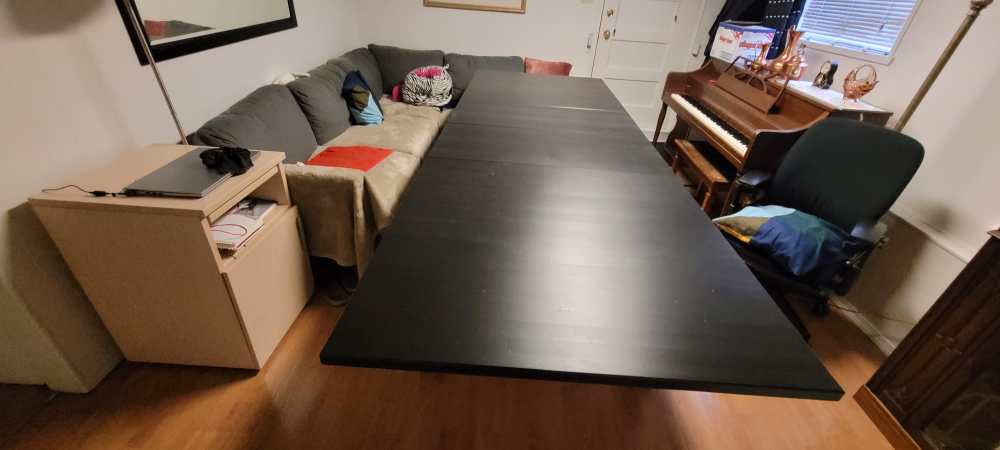 Kitchen table 10ft x 3.5ft.