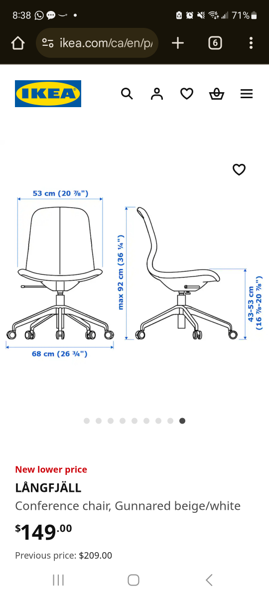 IKEA LÄNGFJÄLL Office Chair - photo 4