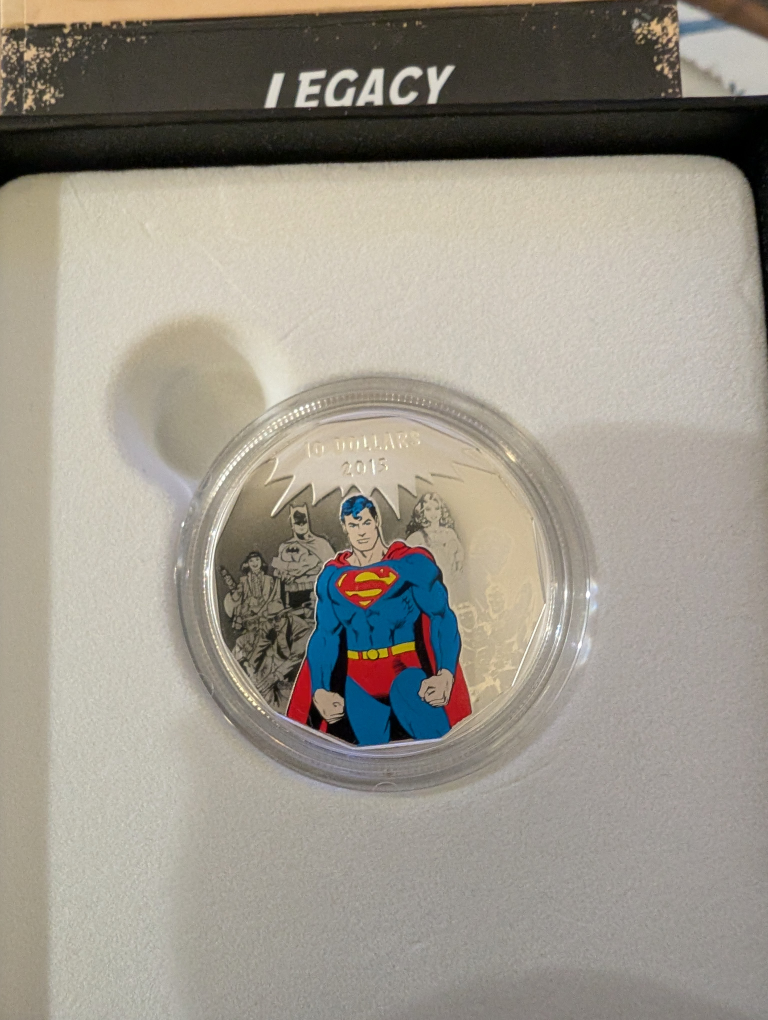 2015 $10 Fine Silver Coin DC Comics™ Originals Legacy Superman - photo 5