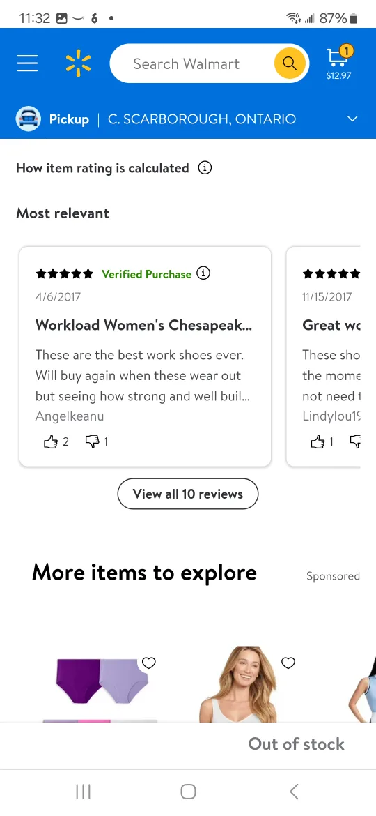 Workload Women's Steel Toe Safety Shoes.Original price $60 image indicator(2)