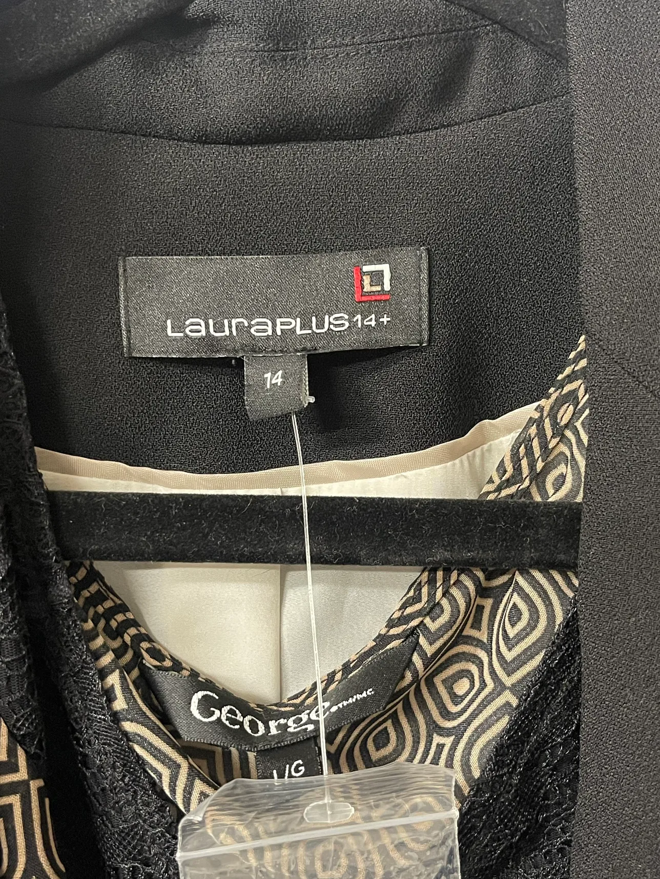 (NEW)Laura Plus Black Blazer Jacket image indicator(5)