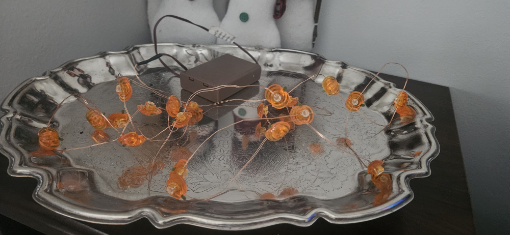 Orange Pumpkin LED String Lights - photo 4