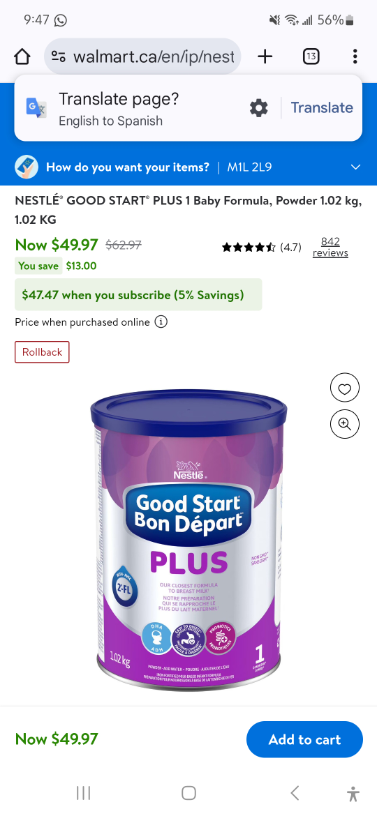 Nestle Good Start Bon Départ Plus Baby Formula 1.02 kg - photo 2