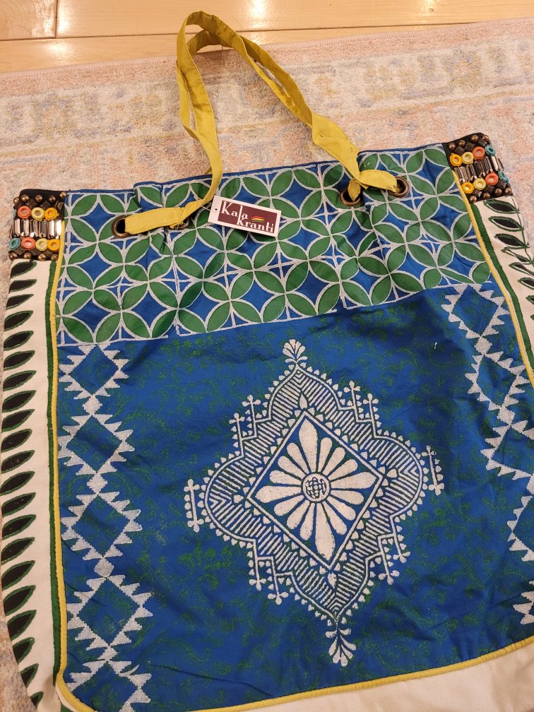 Large  Hand-Painted  Tote Bag