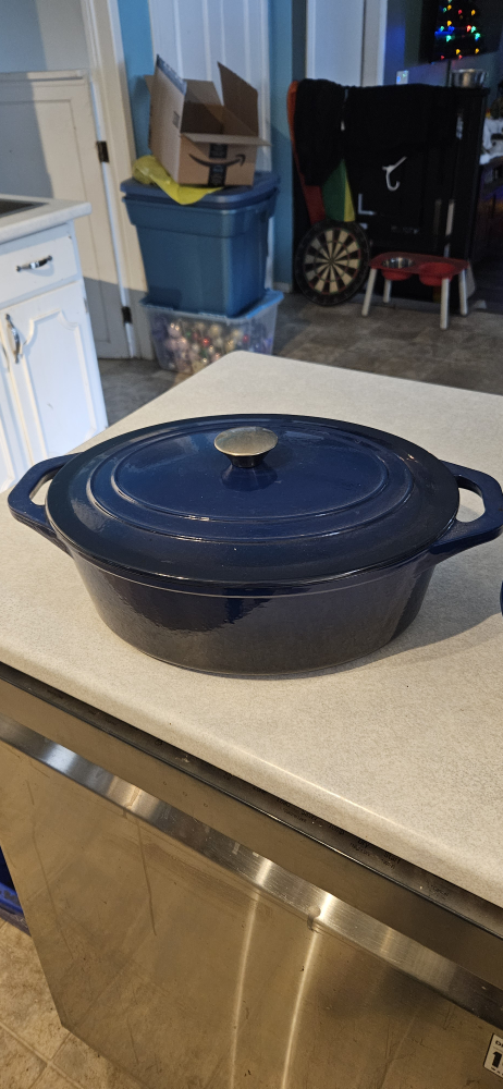 Blue Cast Iron Dutch Oven