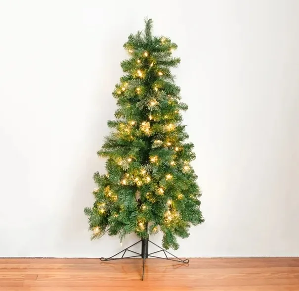 Home Heritage Half Pine 5' Pre-Lit Artificial Christmas Tree image indicator(5)