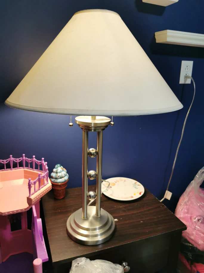 Table Lamp with White Shade