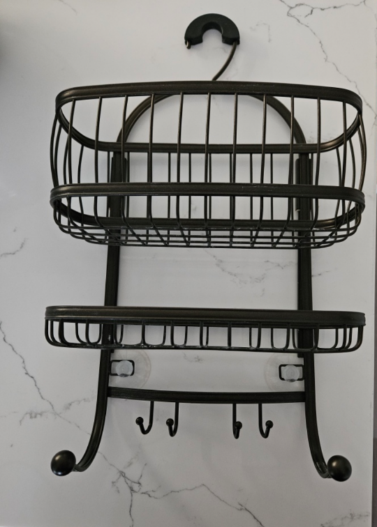 Two-Tier Shower Caddy with Hooks