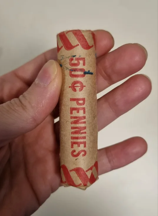 Vintage Rolls of Canadian Pennies image indicator(2)