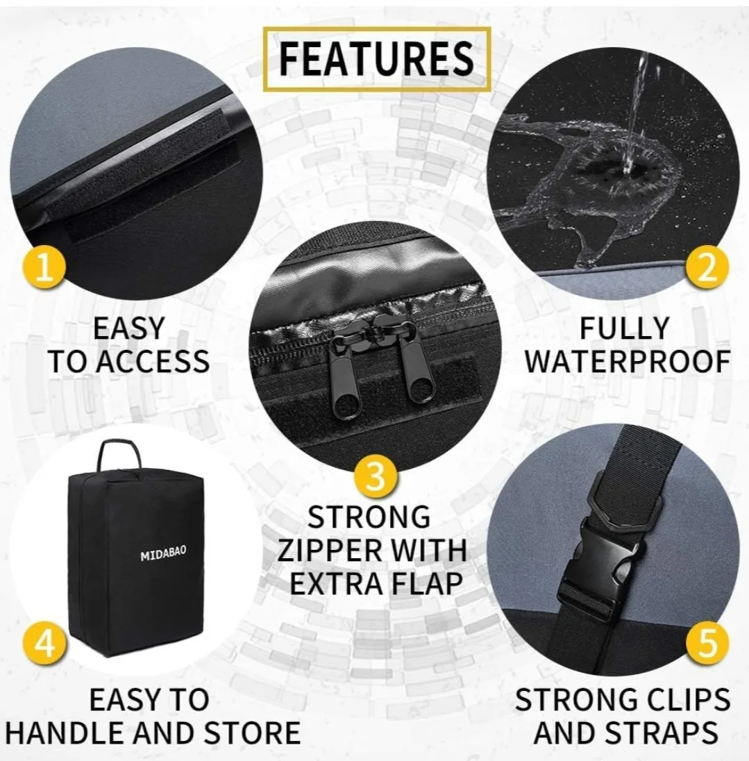 Rooftop Cargo Carrier 20 Cubic Ft, Waterproof with Anti Slip Mat image indicator(7)