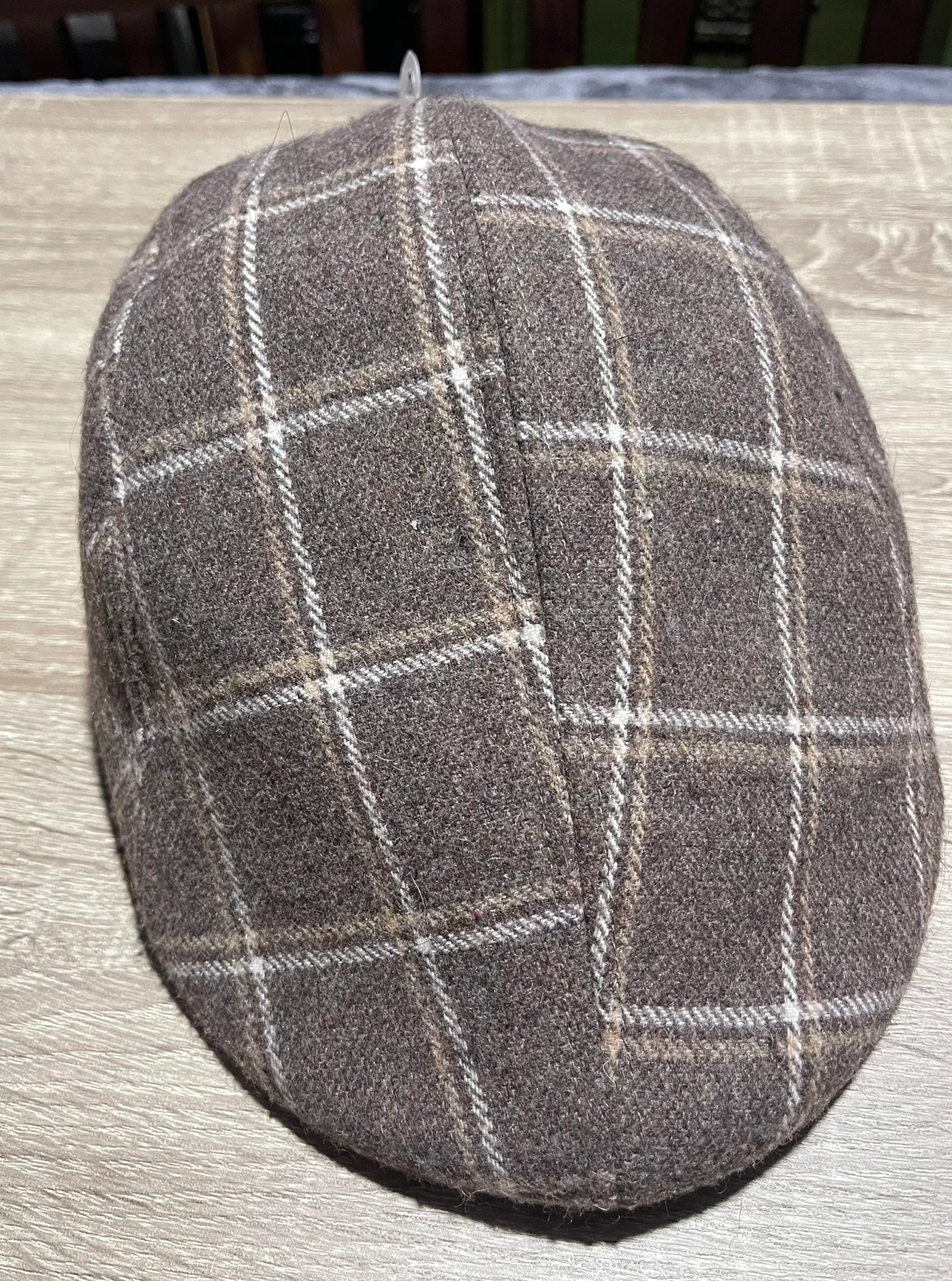 (NEW) Nathaniel Cole 1923-34 Brown Plaid Newsboy Cap image indicator(4)
