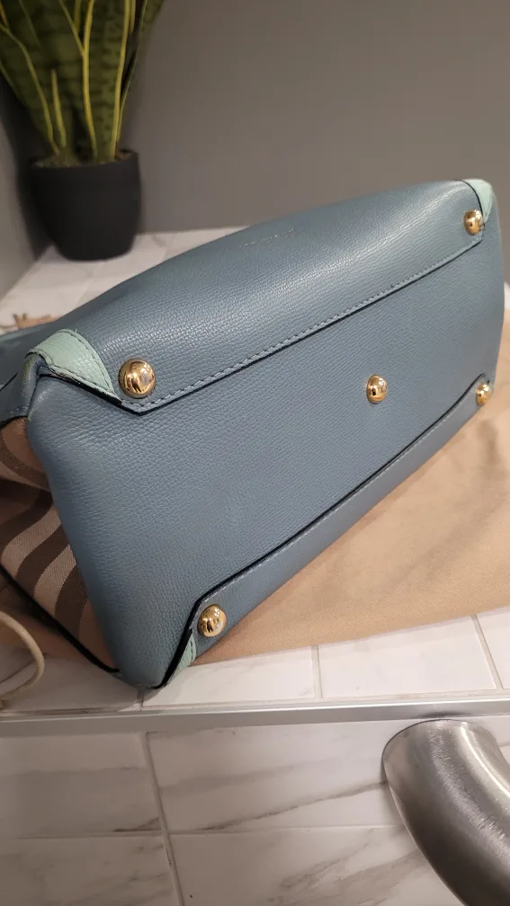 Burberry Blue Leather Handbag image indicator(6)