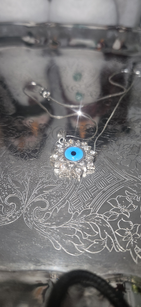 Evil Eye Necklace 925 K stamped new - photo 5
