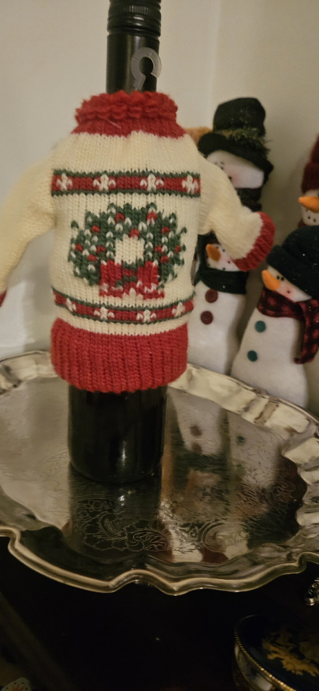 Wine Bottle Christmas Sweater