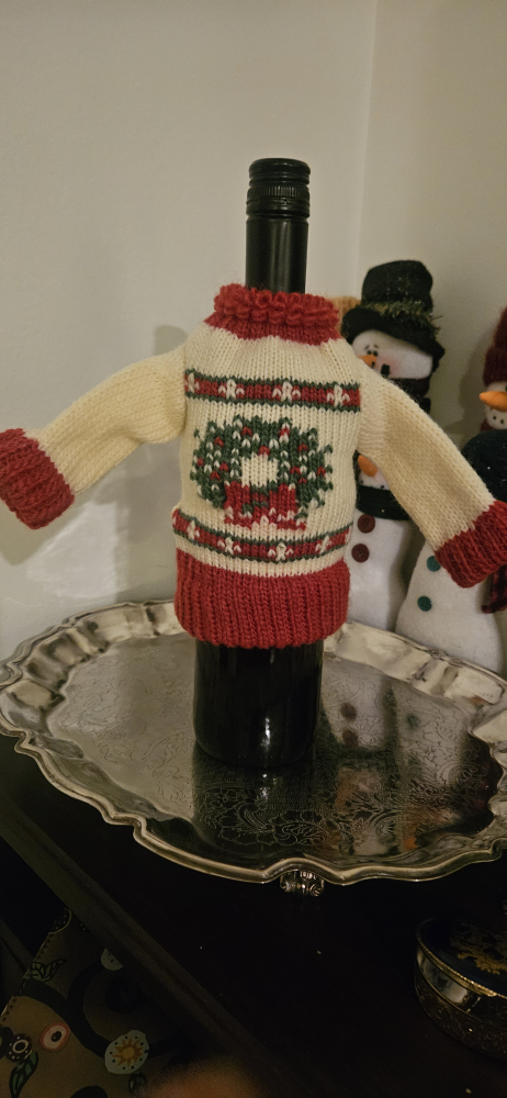 Wine Bottle Christmas Sweater - photo 2