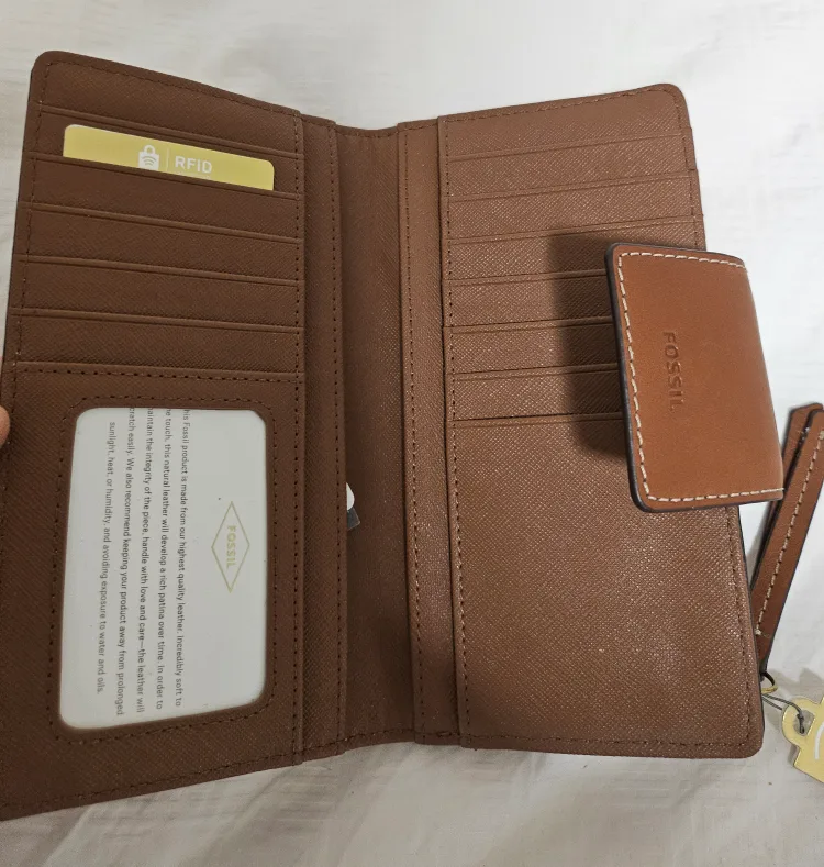 genuine leather fossil wallet women image indicator(5)