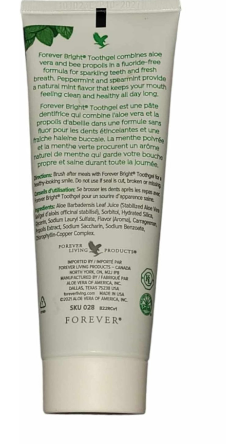 New Forever Bright Toothgel Fluoride-Free Natural Mint Flavor - photo 2