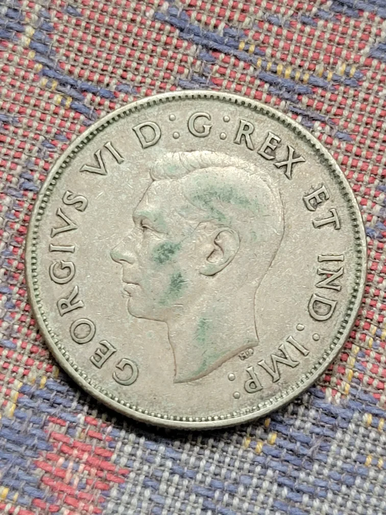 1944 Canadian 50 Cent Silver Coin image indicator(2)