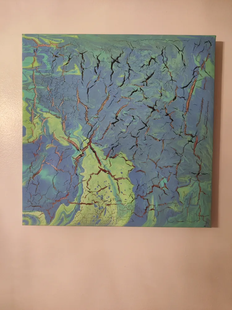 Abstract Crackle Painting #thriftypicks thumbnail