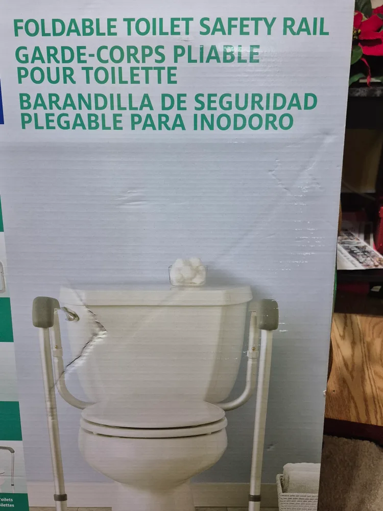 Medline Foldable Toilet Safety Rail image indicator(4)