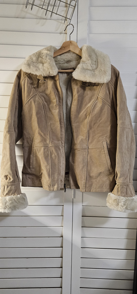 Beige Wilson's Leather Suede Jacket