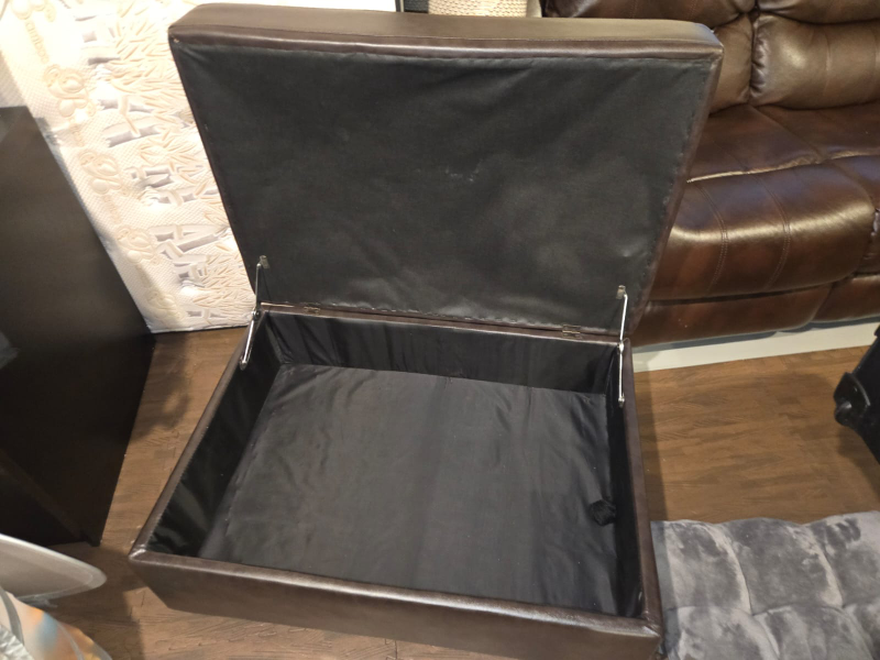Brown Storage Ottoman - photo 3