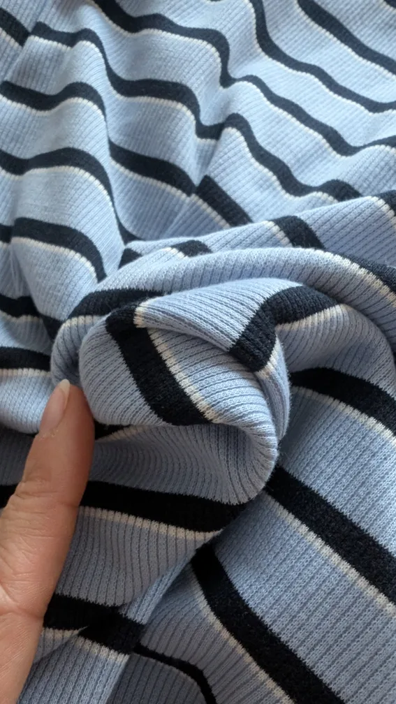 Forever 21 Blue Striped Knit Dress, Size M image indicator(4)