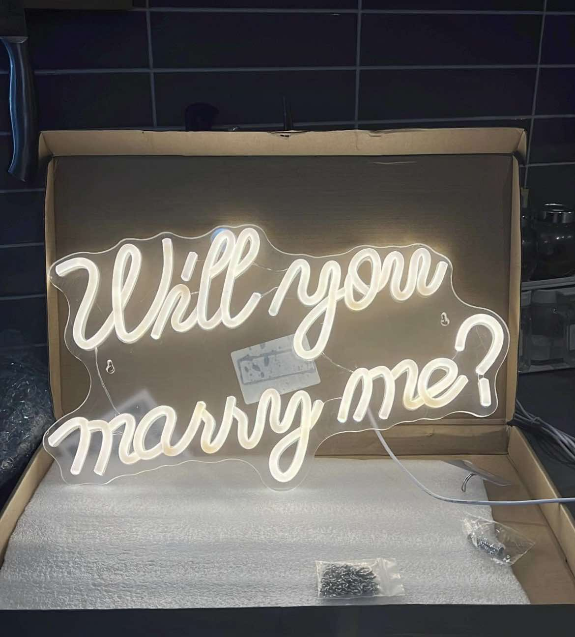 Will You Marry Me Neon Sign