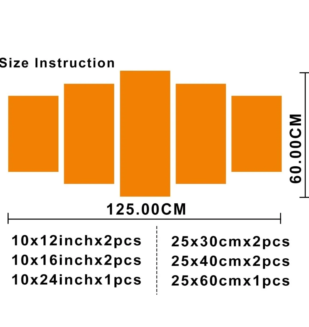 Fantasy Dragon Undersea Canvas Wall Art 50"x24", 5 pcs image indicator(7)