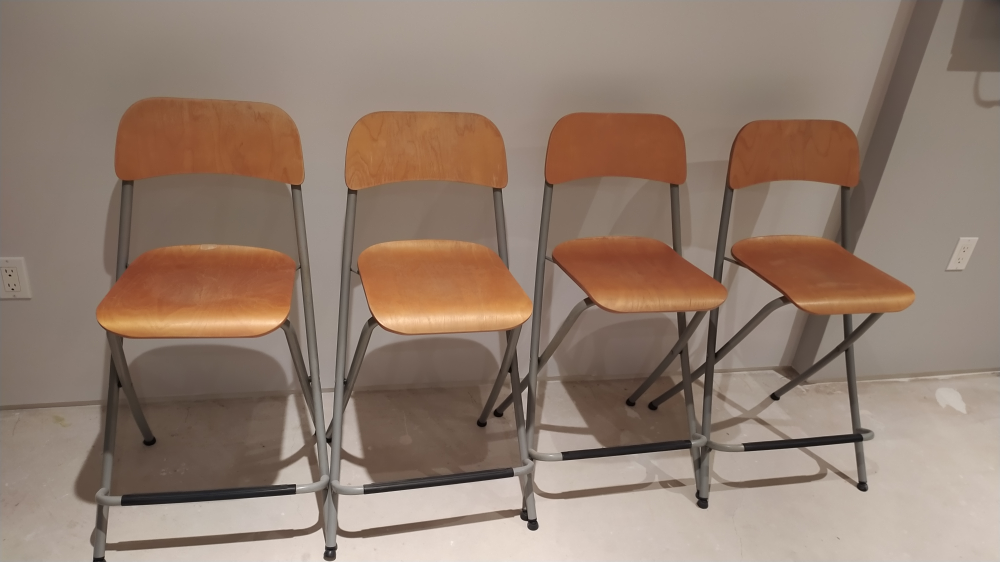 Set of 4 Folding Bar Stools