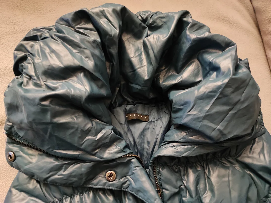 "Sisley"Teal Puffer Jacket image indicator(3)