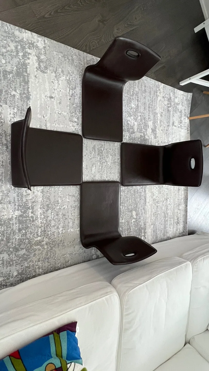 Set of 4 Brown Meditation Chairs