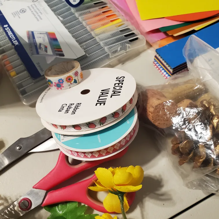 Craft Supplies Lot - Stickers, Paper, Markers, Beads image indicator(7)