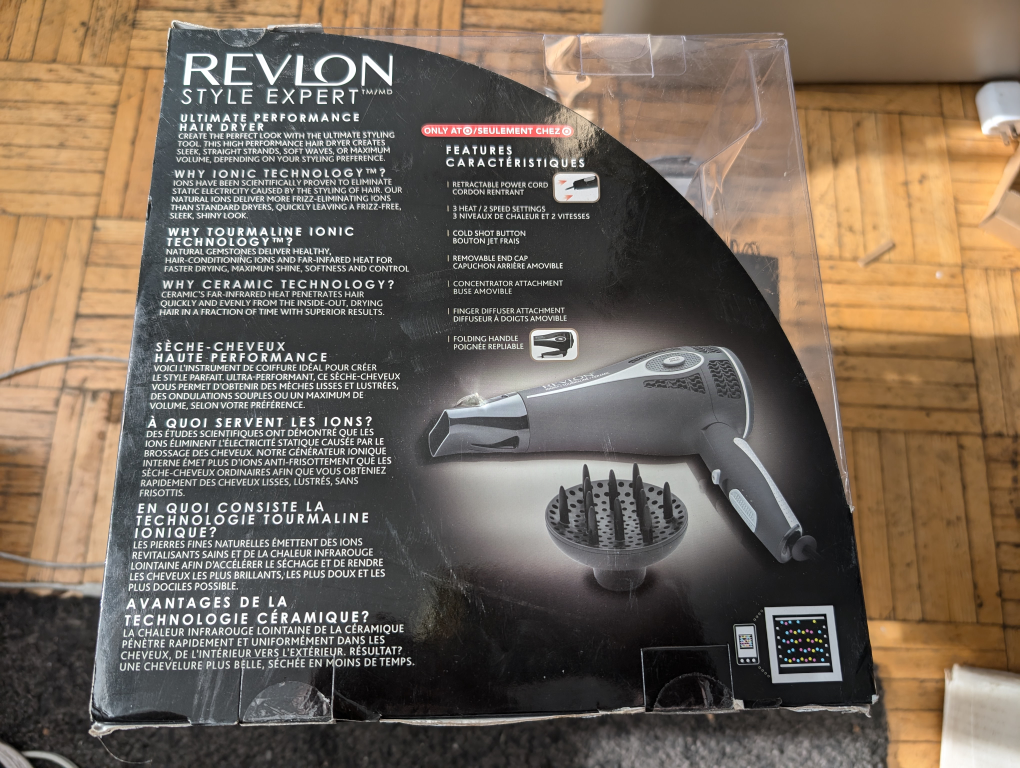Revlon Style Expert 1875W Tourmaline Ionic Ceramic Hair Dryer - photo 2