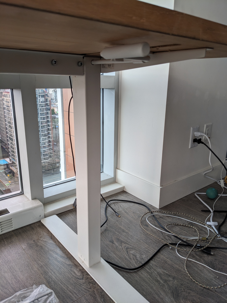 IKEA Standing Desk with Solid Wood Top - photo 2