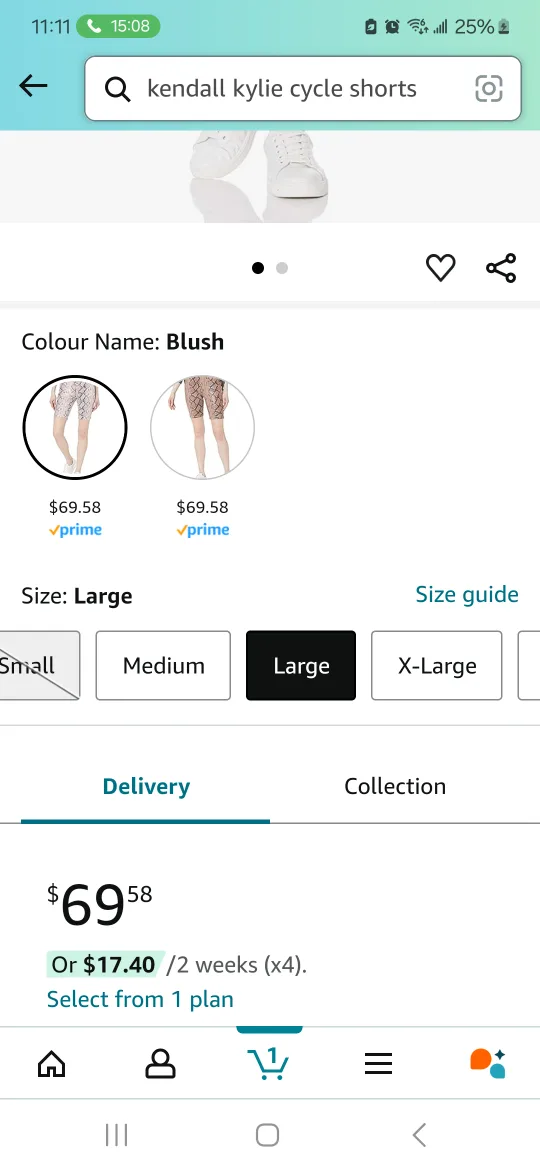 Kendall + Kylie Snakeskin Cycle Shorts image indicator(2)