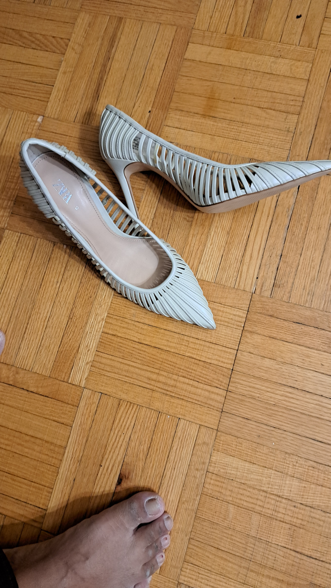 Zara White Cutout Heels - photo 5