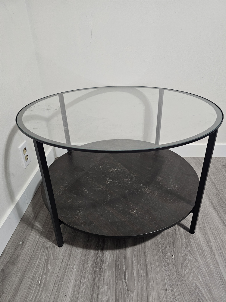 Glass Coffee Table with Shelf - photo 2