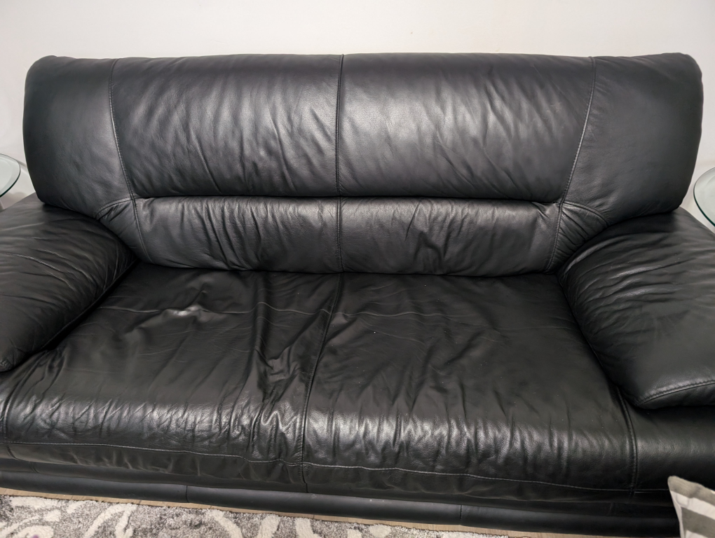 Black Leather Sofa