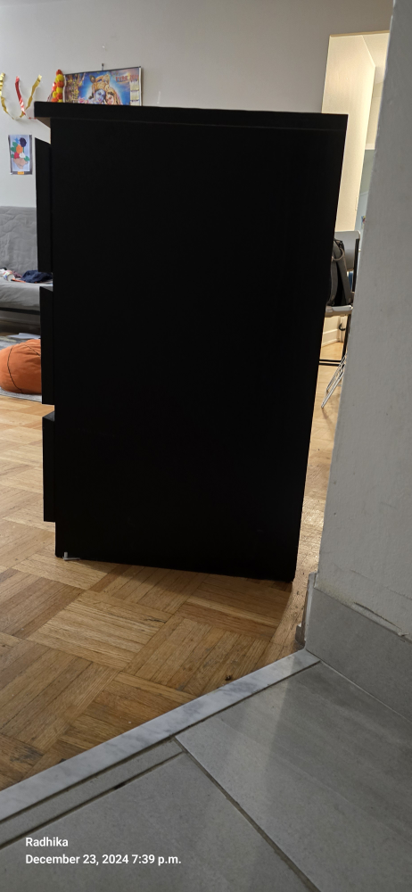 IKEA MALM 3-Drawer Chest - Black