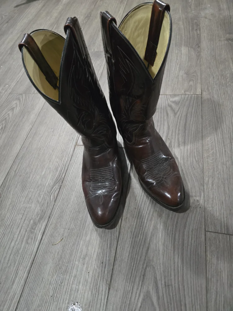 Brown Leather Cowboy Boots