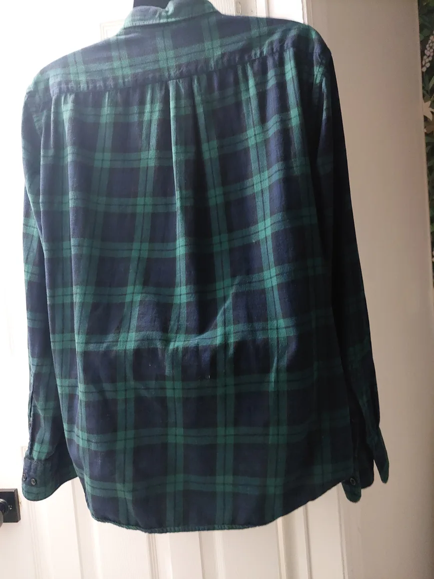 UNIQLO Green and Blue Plaid Button Up Shirt image indicator(3)