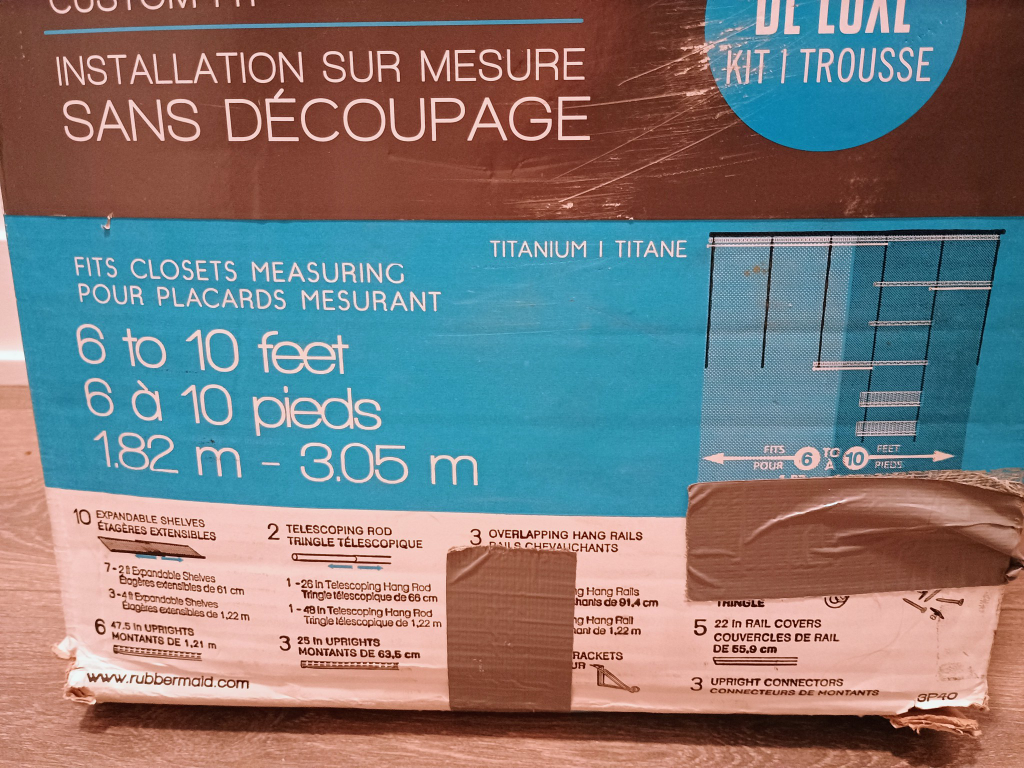 Rubbermaid Configurations FastTrack 6-10 ft De Luxe Closet Kit - photo 2