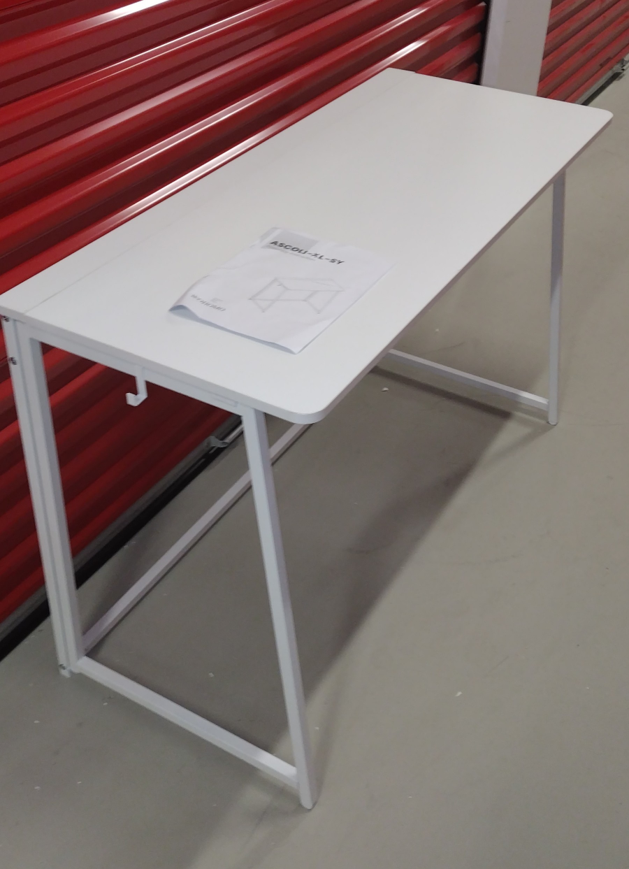 Portable Foldable Small White Desk Compact Home Writing Desk