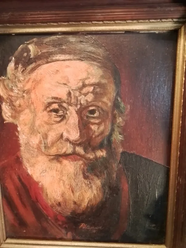 Signed Framed Vintage Oil Portrait Painting image indicator(2)