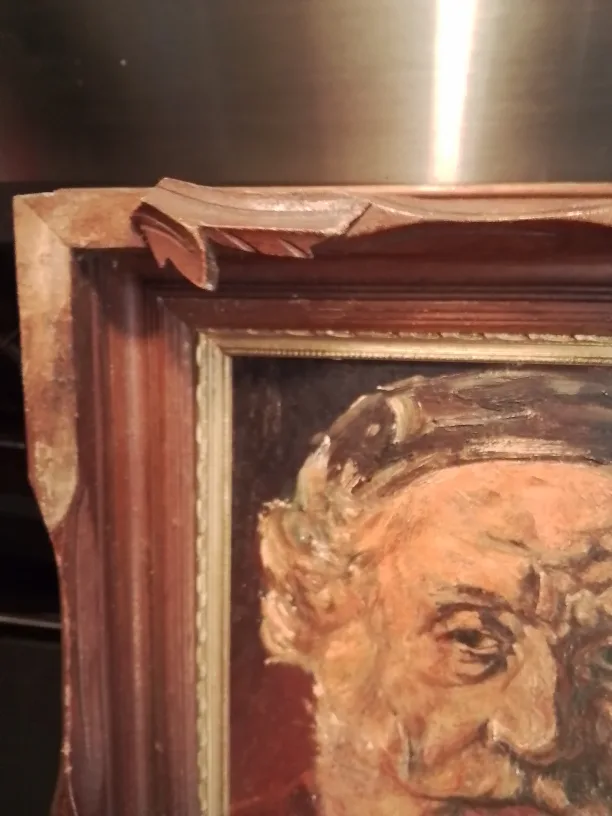 Signed Framed Vintage Oil Portrait Painting image indicator(6)